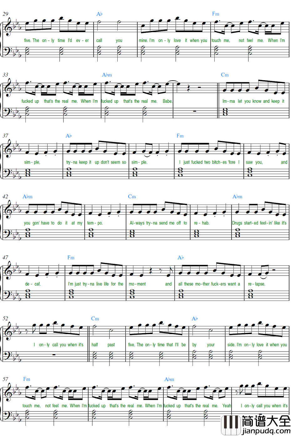 TheHills钢琴谱_TheWeeknd