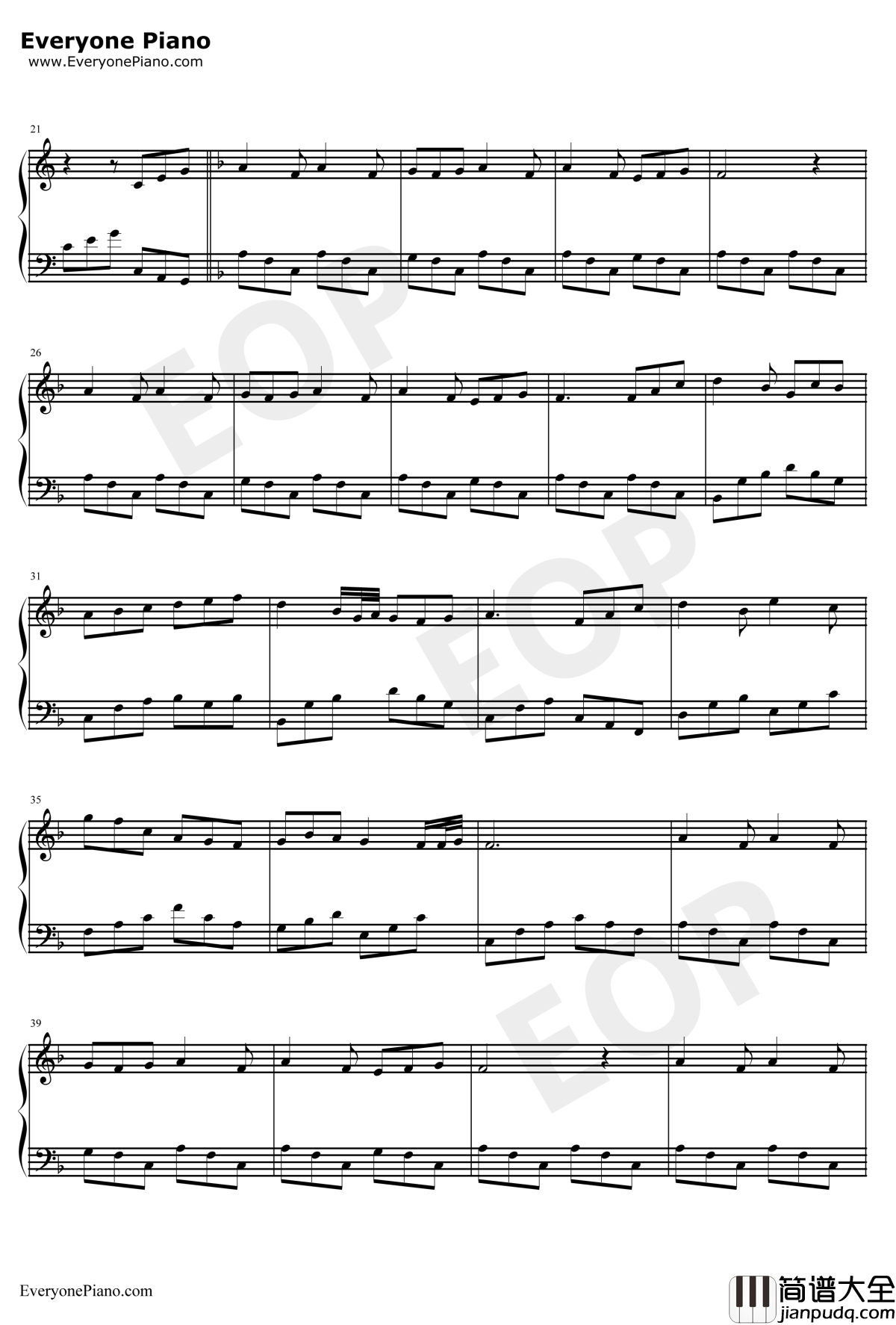 荆棘鸟主题曲钢琴谱_HenryMancini_TheThornBirds