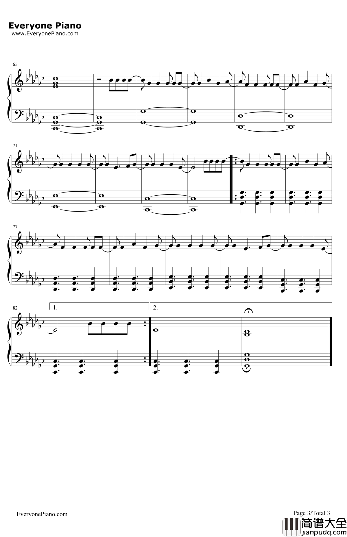 HeartbeatSong钢琴谱_KellyClarkson