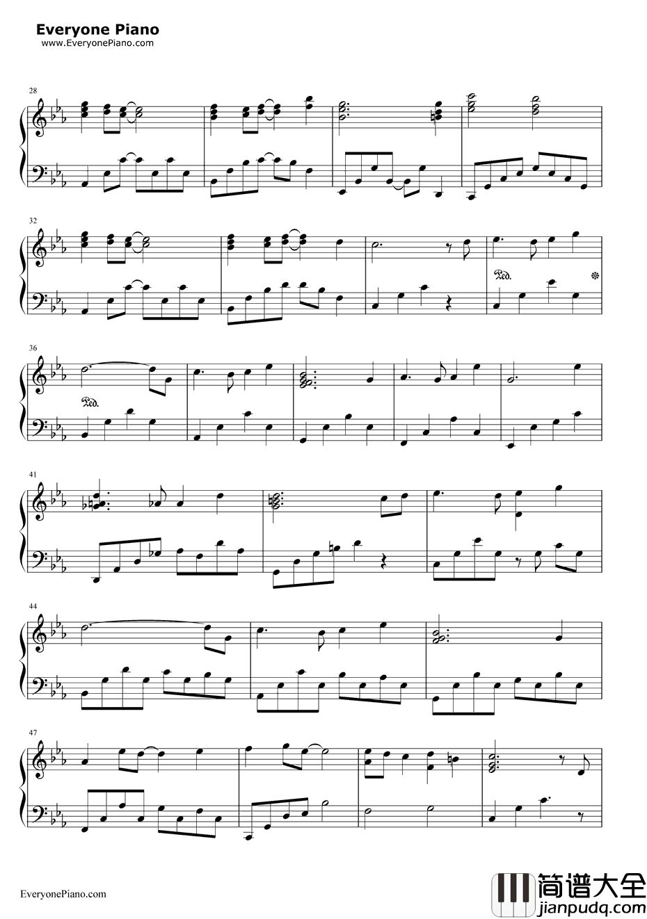 天空之城变奏版钢琴谱_久石让宫崎骏_黑暗圣剑传说BGM