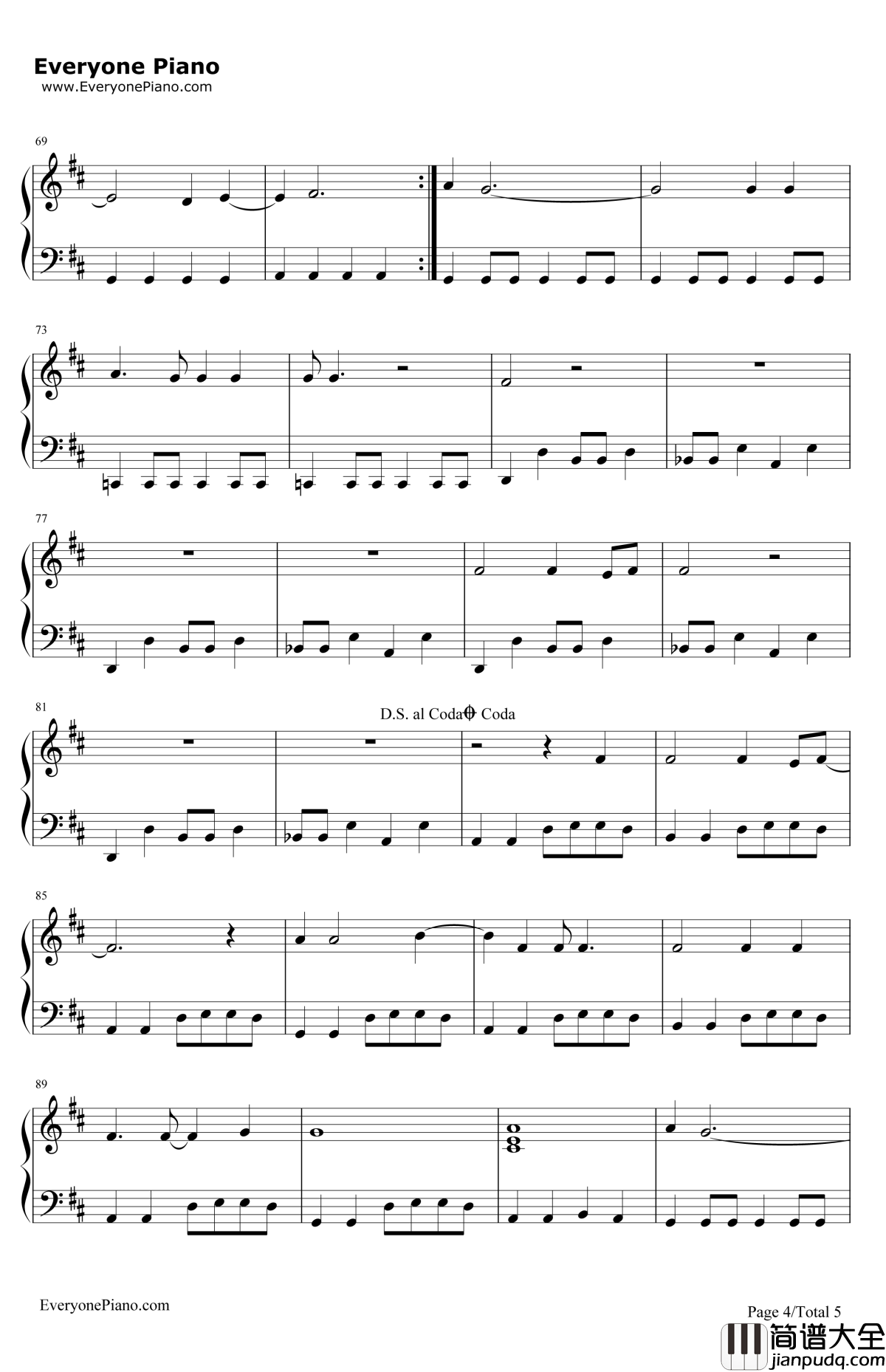 JustaGirl钢琴谱_NoDoubt