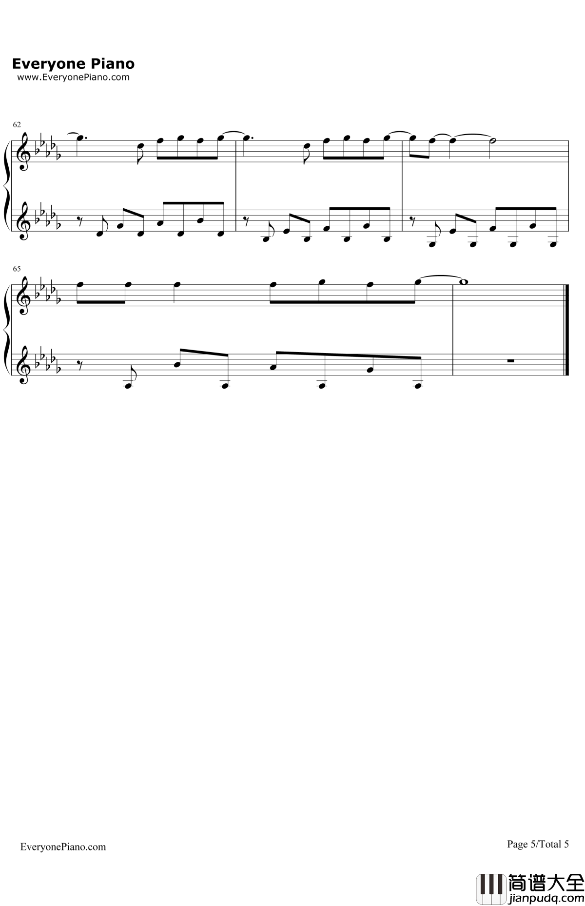 Untitled钢琴谱_SimplePlan_Untitled(HowCouldThisHappentoMe)