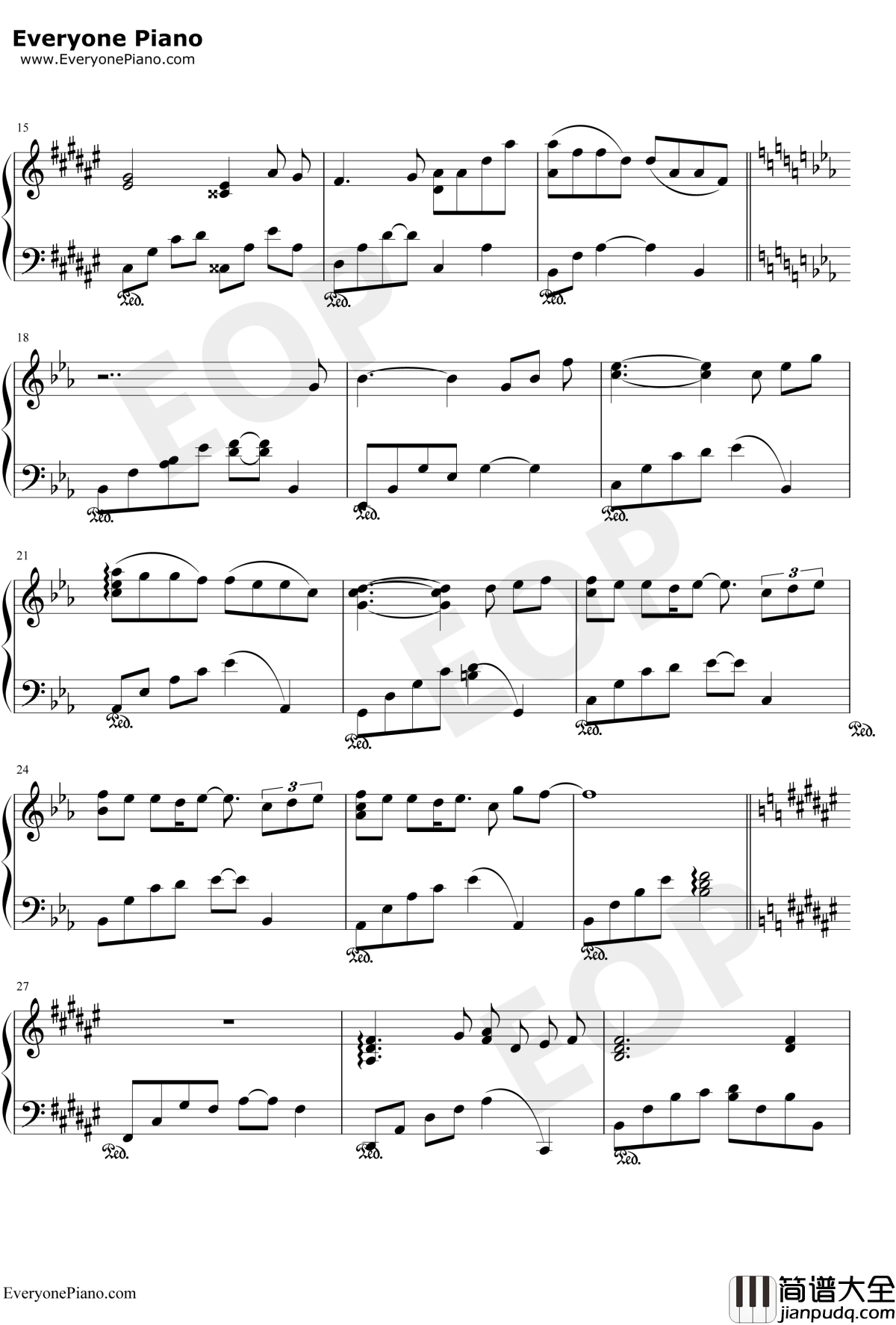 人类的光钢琴谱_矢野立美_迪迦奥特曼经典插曲