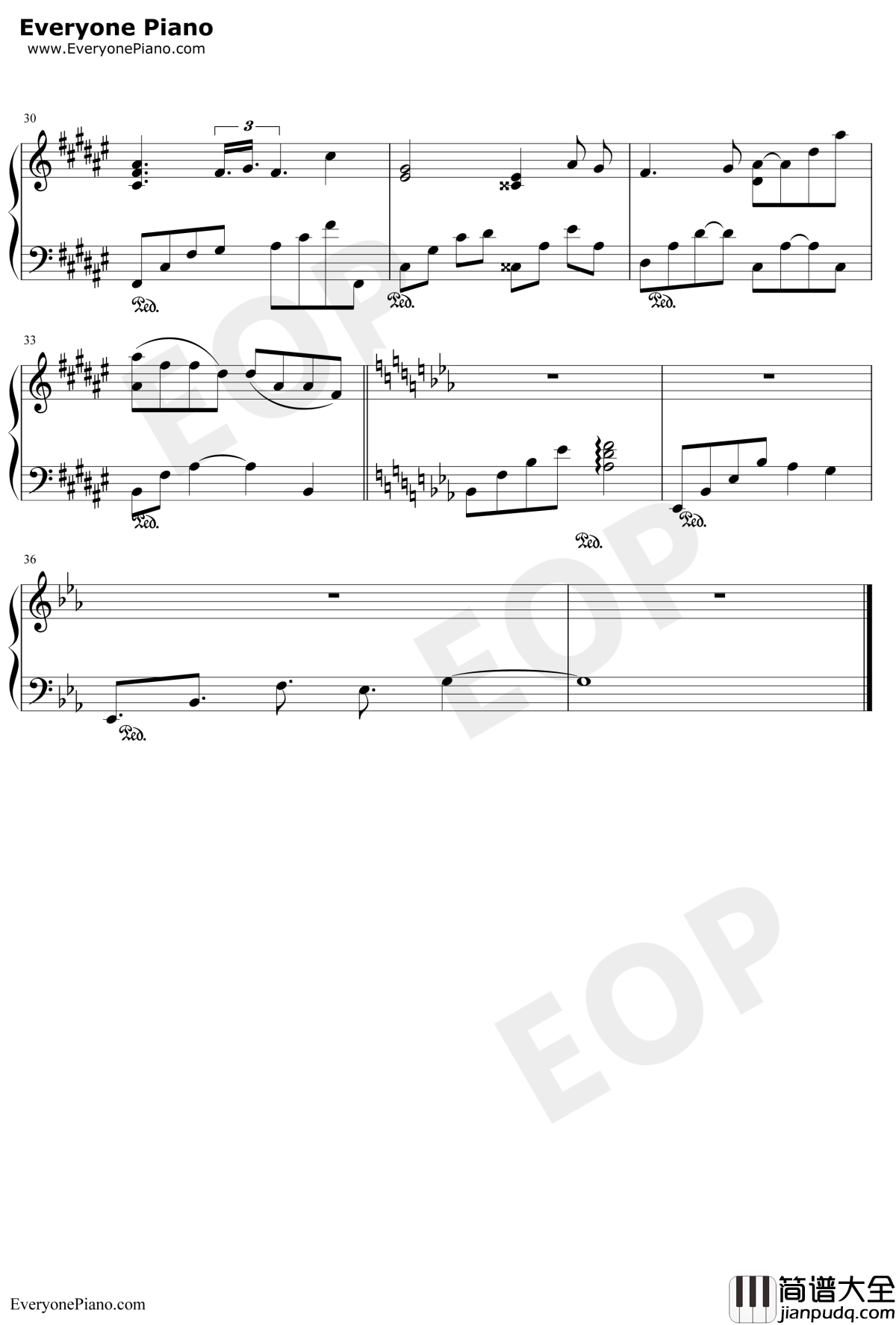 人类的光钢琴谱_矢野立美_迪迦奥特曼经典插曲