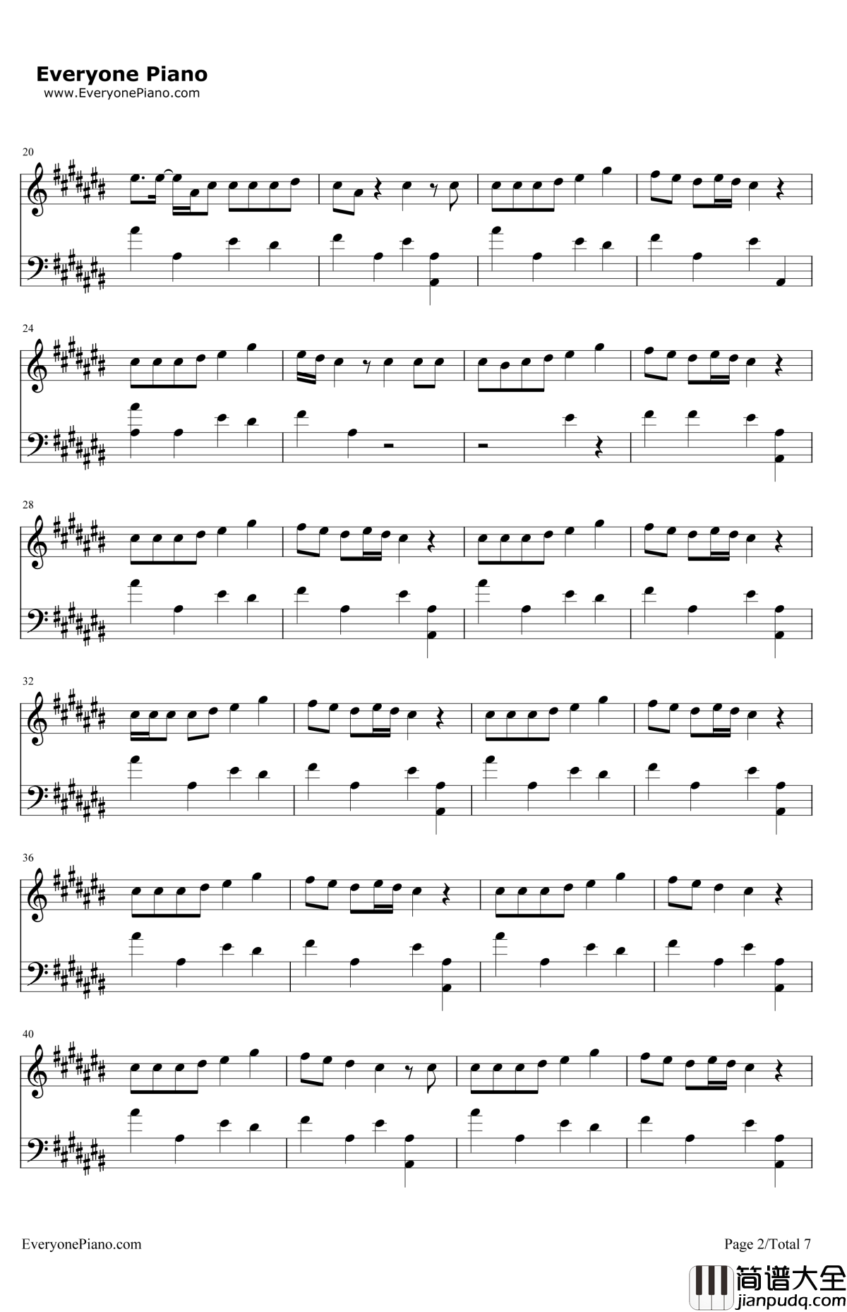 MyWay钢琴谱_FettyWap