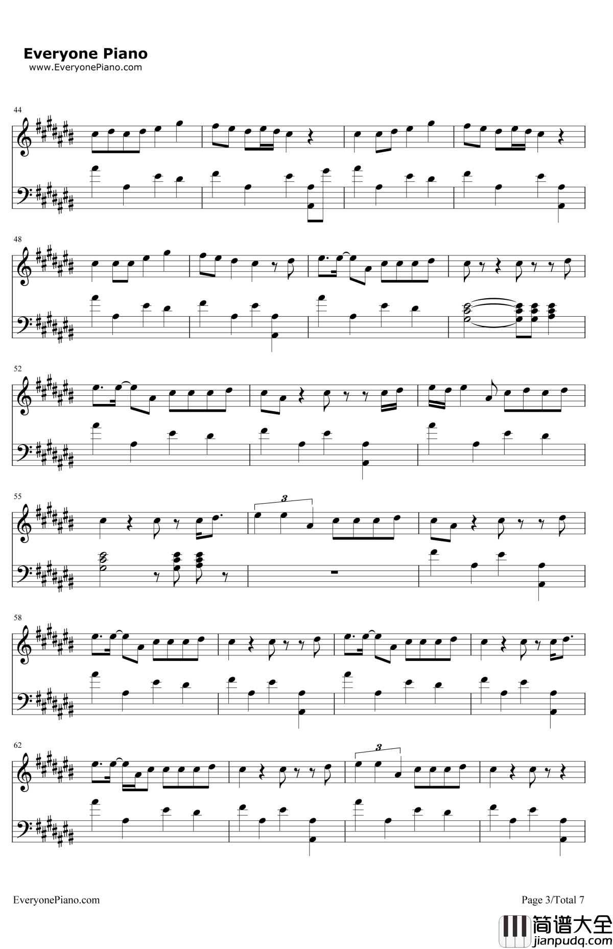 MyWay钢琴谱_FettyWap