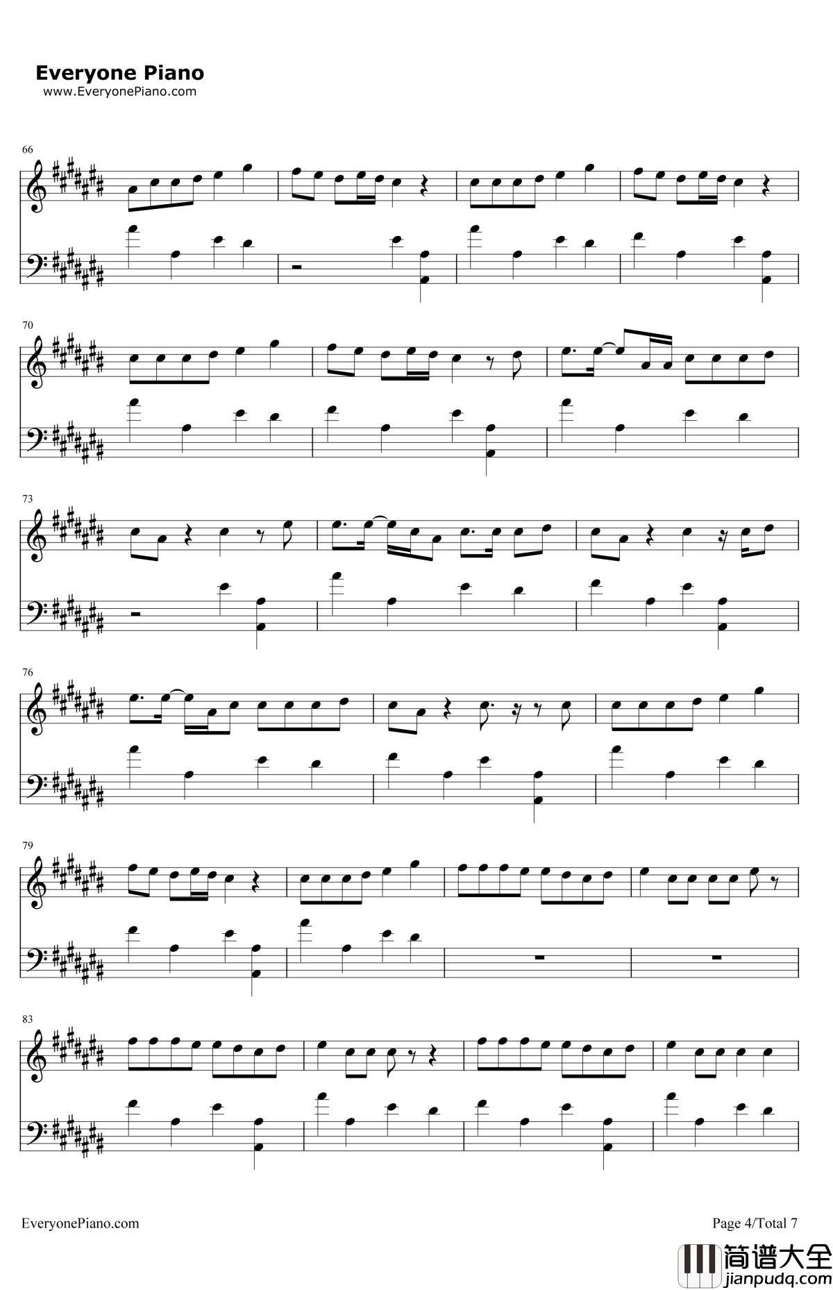 MyWay钢琴谱_FettyWap