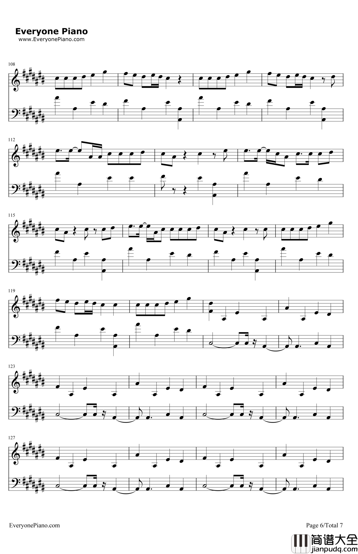 MyWay钢琴谱_FettyWap