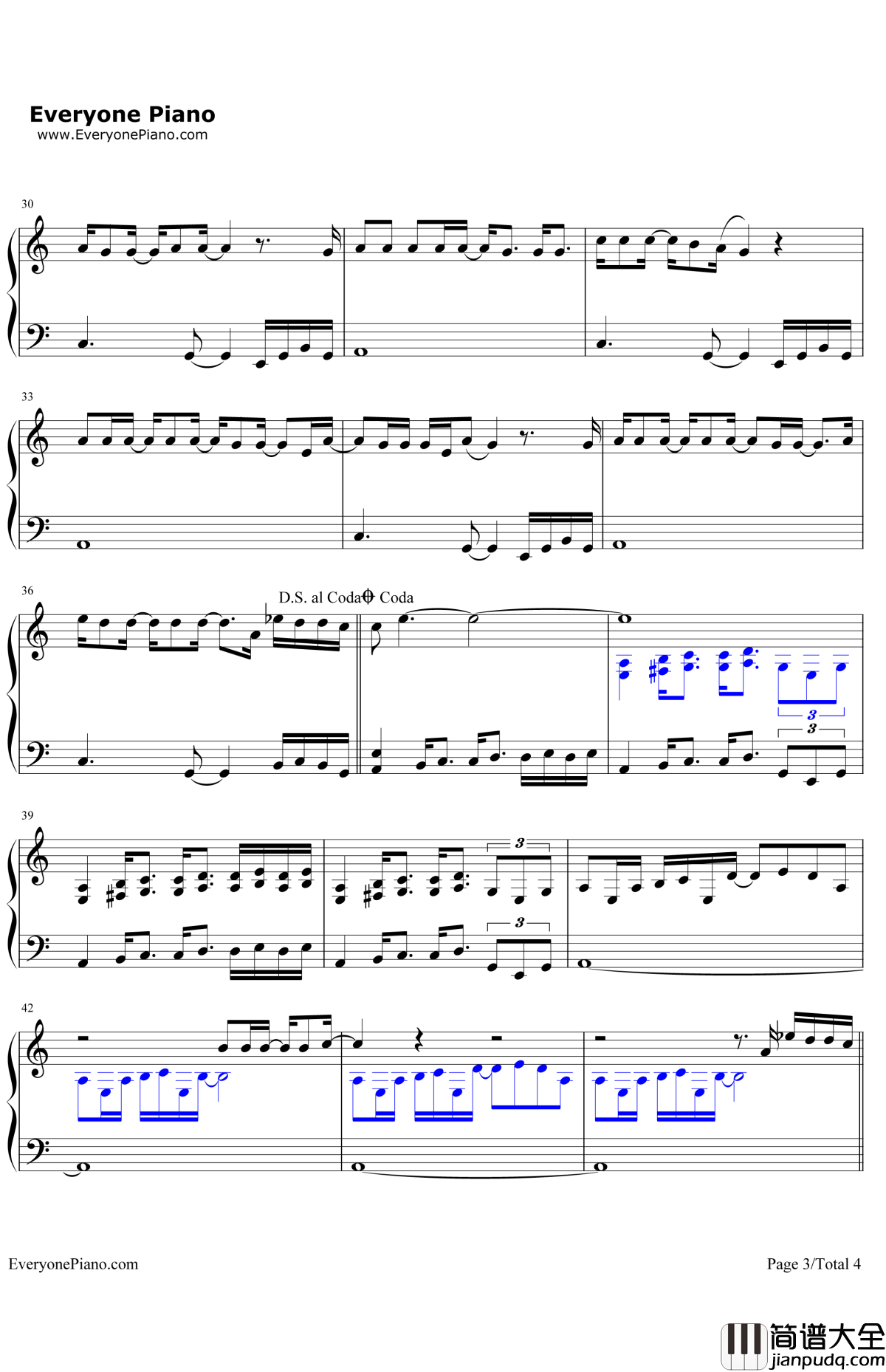 WhenI'mGone钢琴谱_3DoorsDown