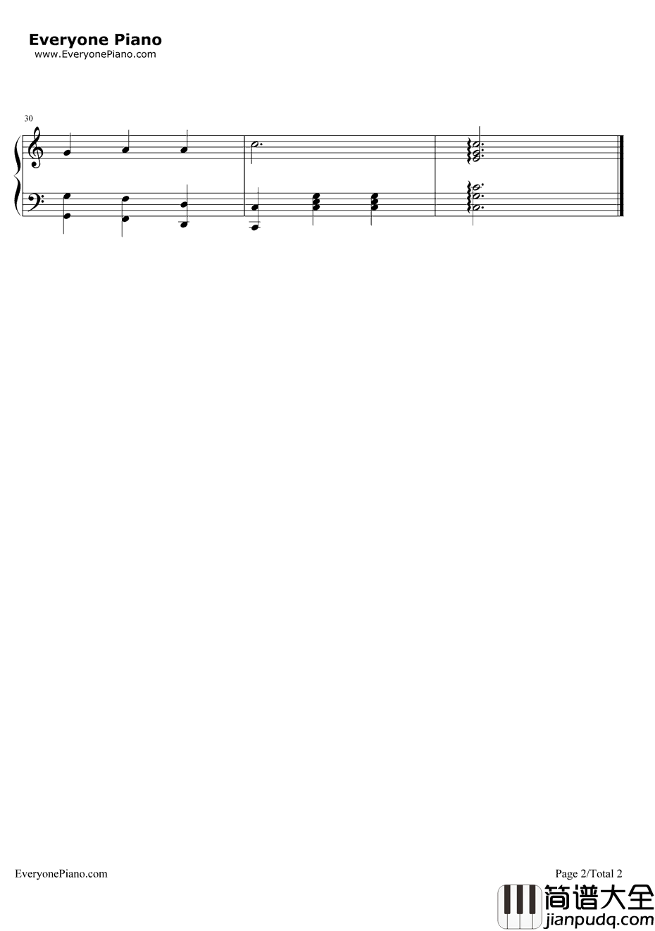 雪绒花钢琴谱_理查德·罗杰斯_Edelweiss_音乐之声插曲