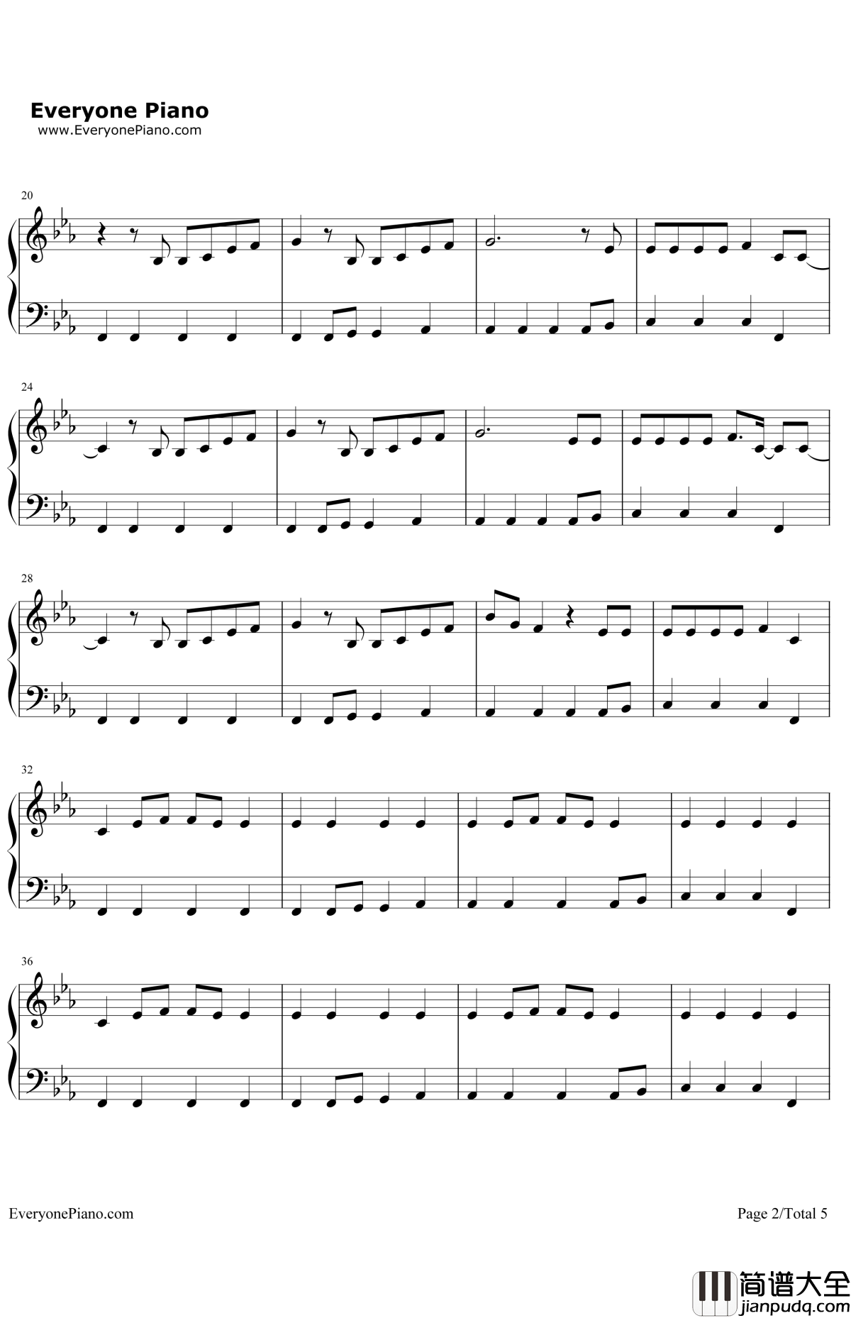 ThinkingAboutYou钢琴谱_CalvinHarris