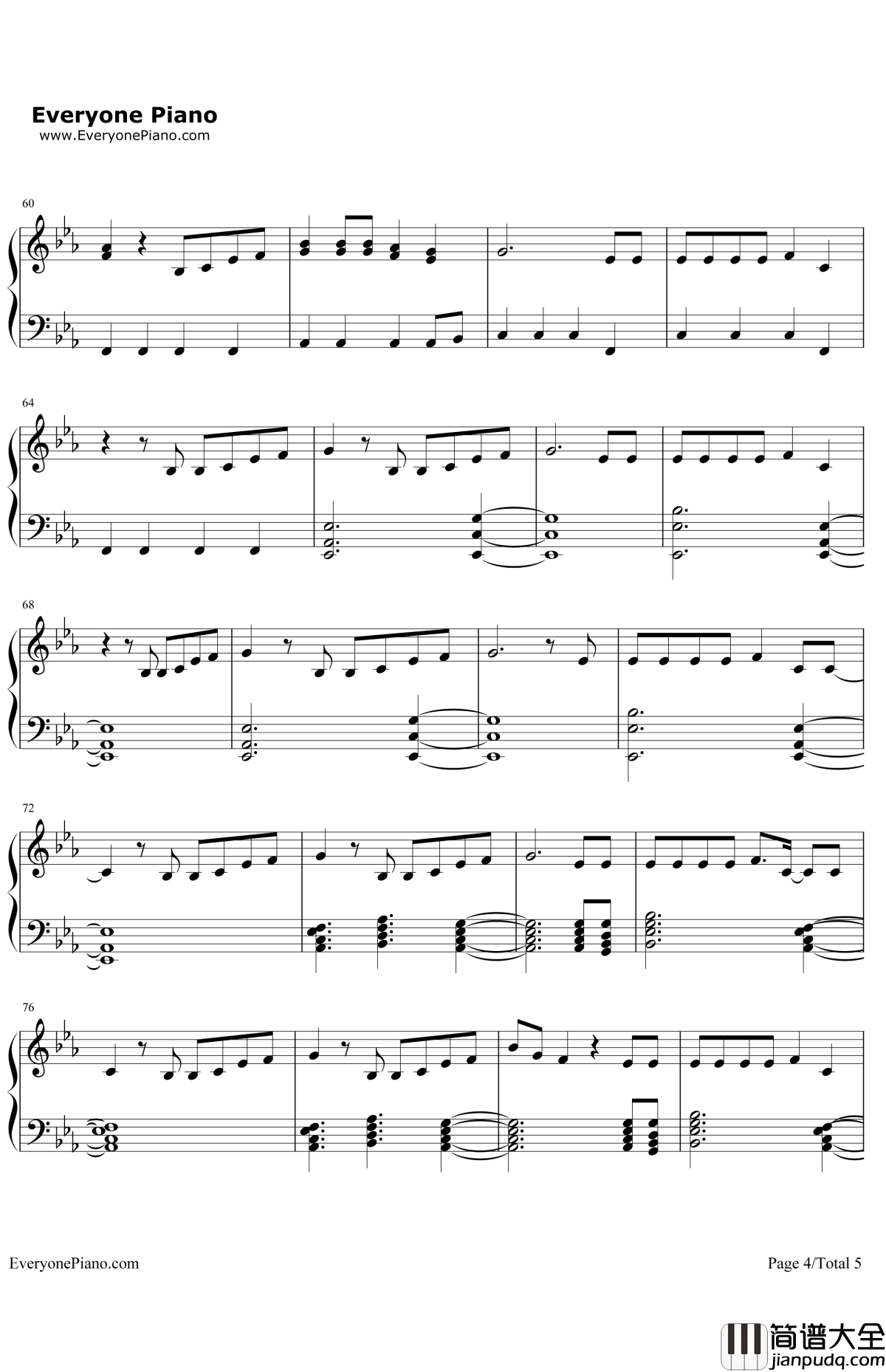 ThinkingAboutYou钢琴谱_CalvinHarris