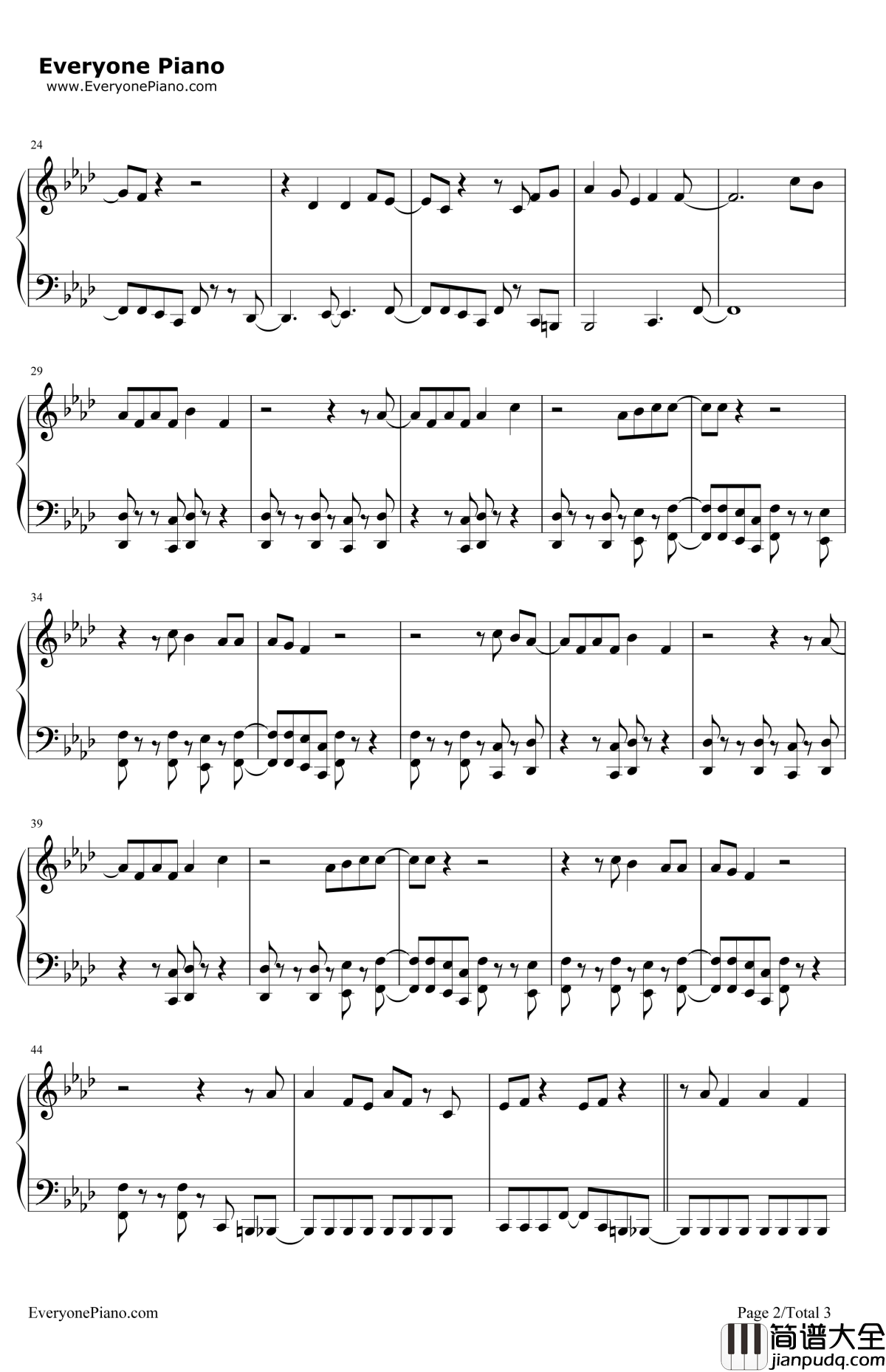 EasyLover钢琴谱_PhilipBailey&PhilCollins