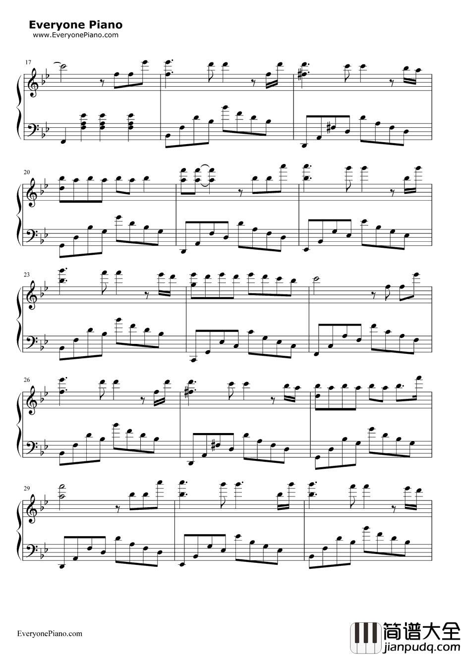 何必在一起钢琴谱_张杰