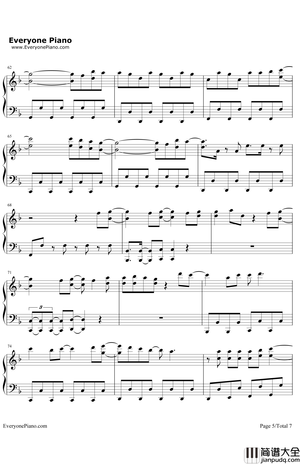 A_Year_Without_Rain钢琴谱_SelenaGomez&theScene