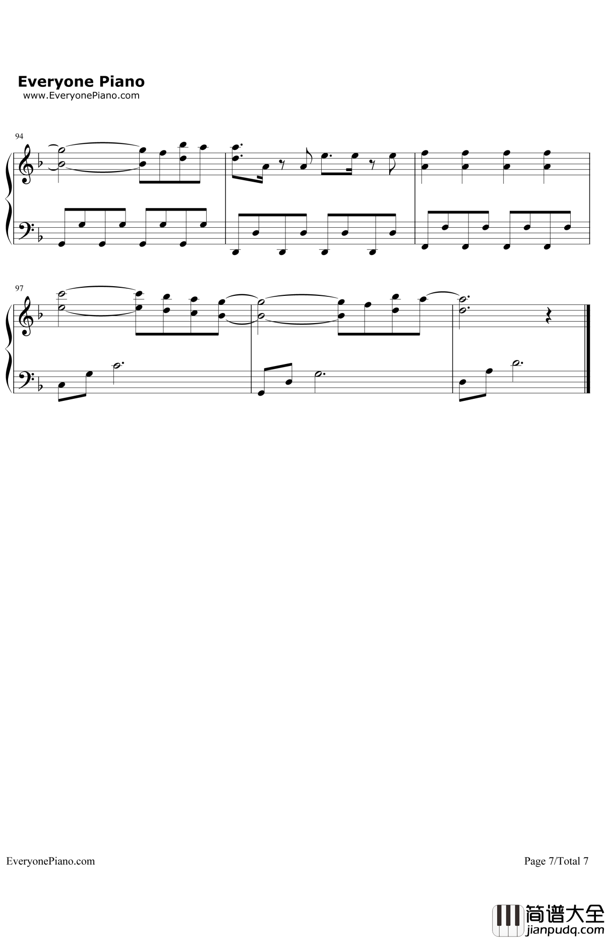 A_Year_Without_Rain钢琴谱_SelenaGomez&theScene