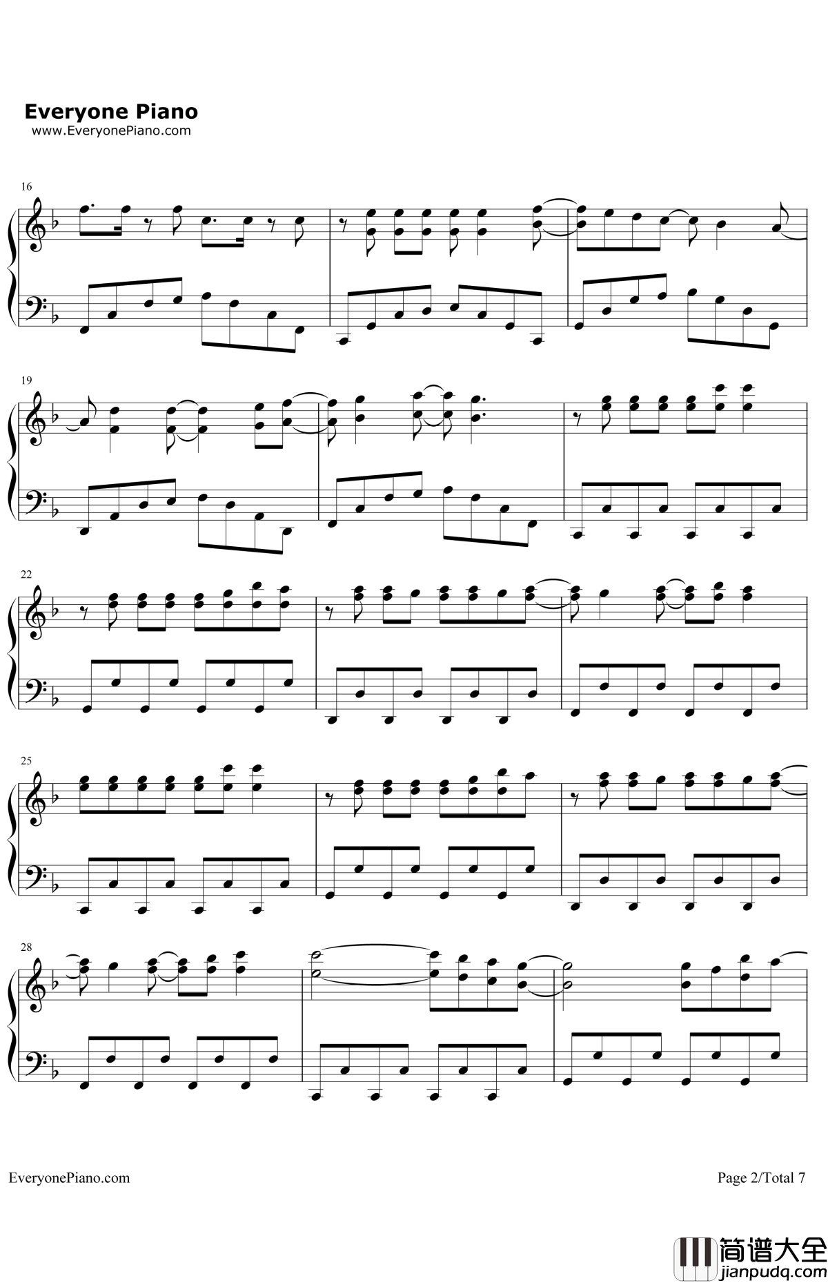 A_Year_Without_Rain钢琴谱_SelenaGomez&theScene