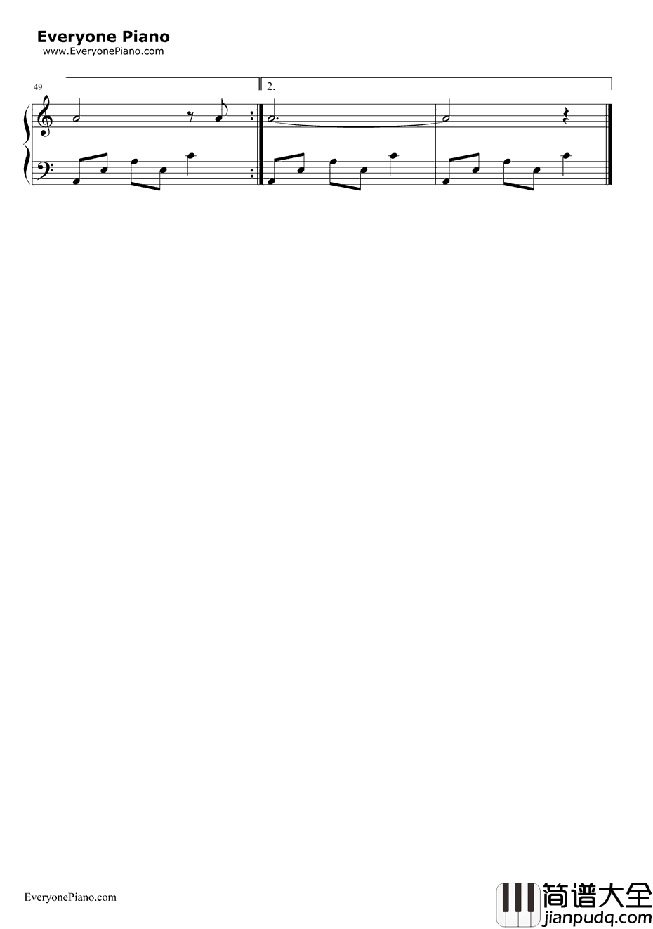 棋子钢琴谱_王菲