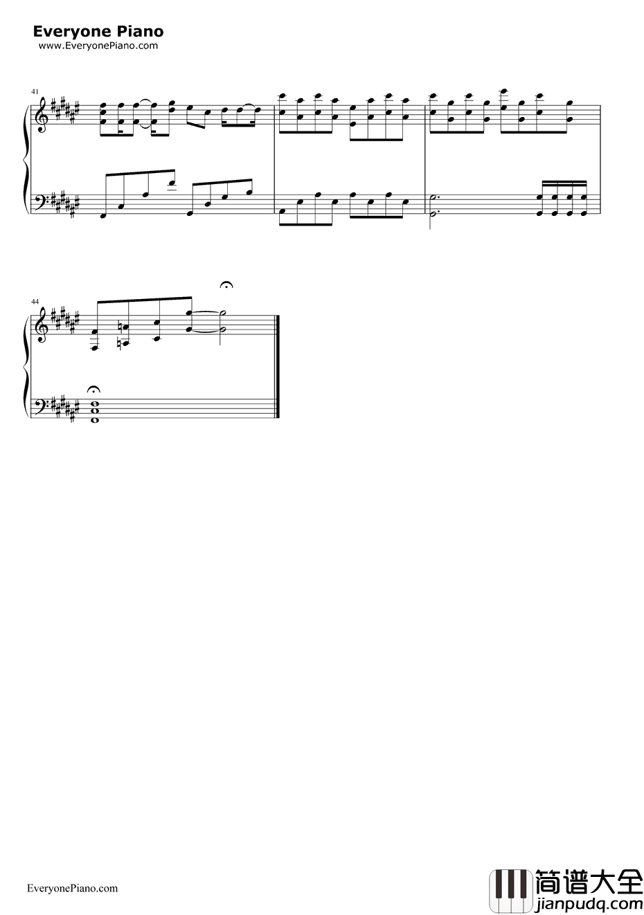 倒带钢琴谱_蔡依林