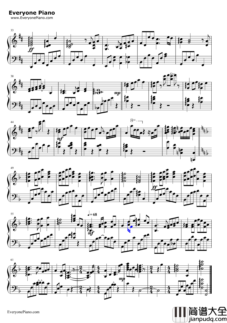 梦语り钢琴谱_折户伸治_AIR插曲