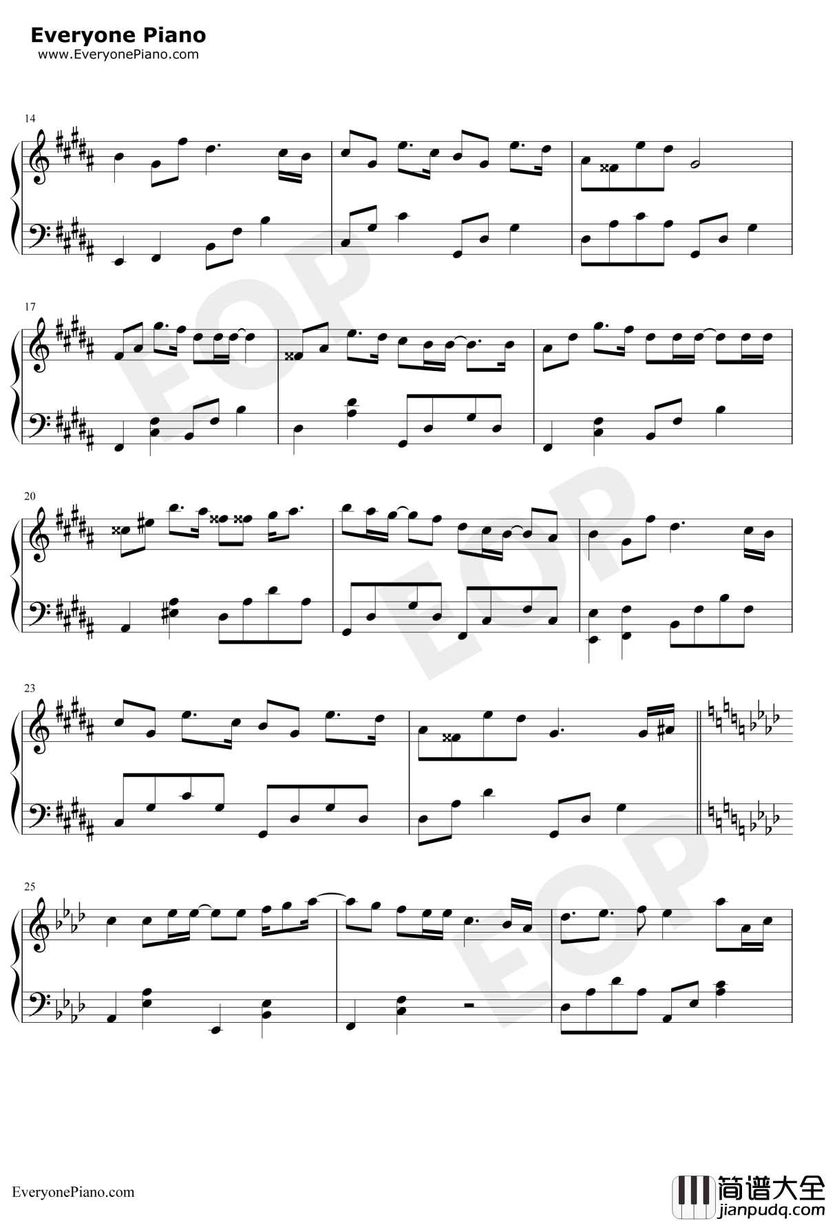 最初的梦想钢琴谱_范玮琪