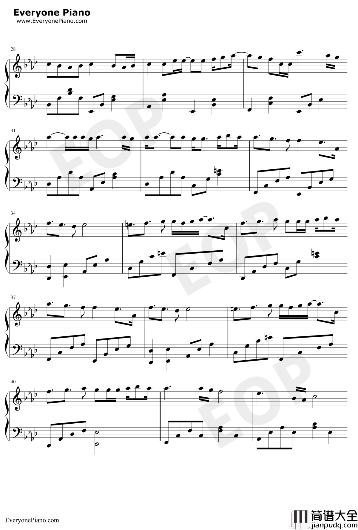 最初的梦想钢琴谱_范玮琪