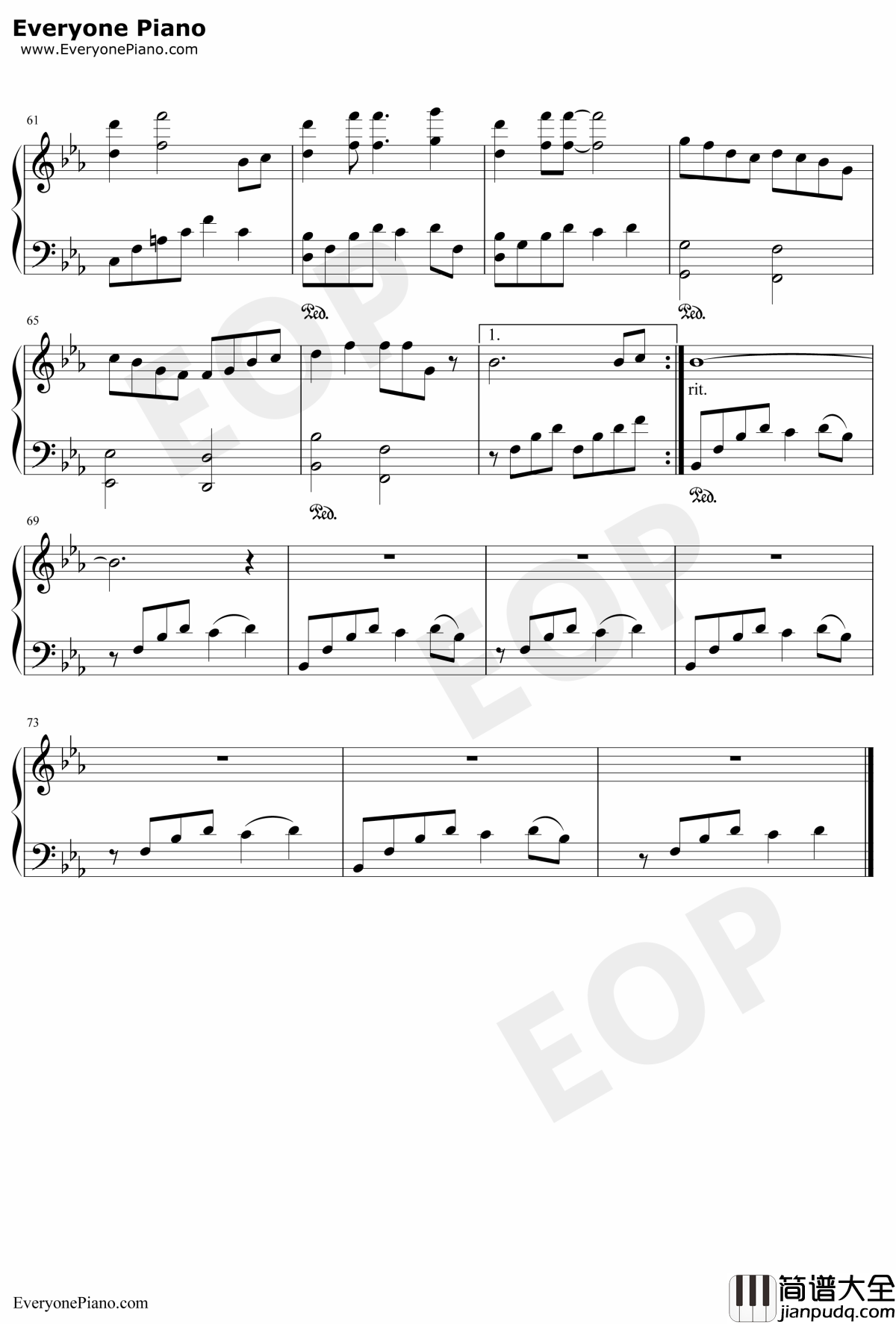 亲亲我的宝贝钢琴谱_周华健