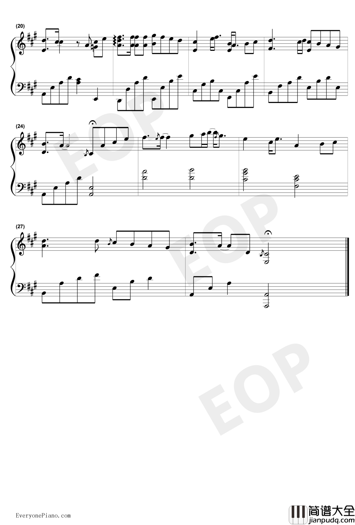 依然爱你钢琴谱_王力宏