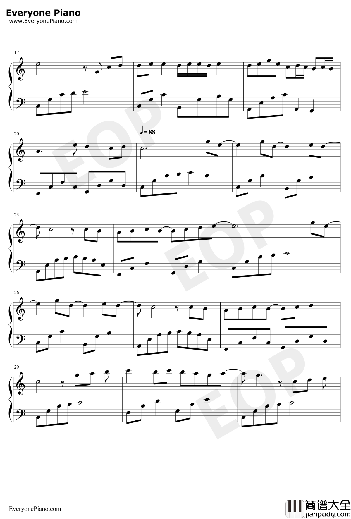 暖暖钢琴谱_冰岛的雨季_遇见_童话