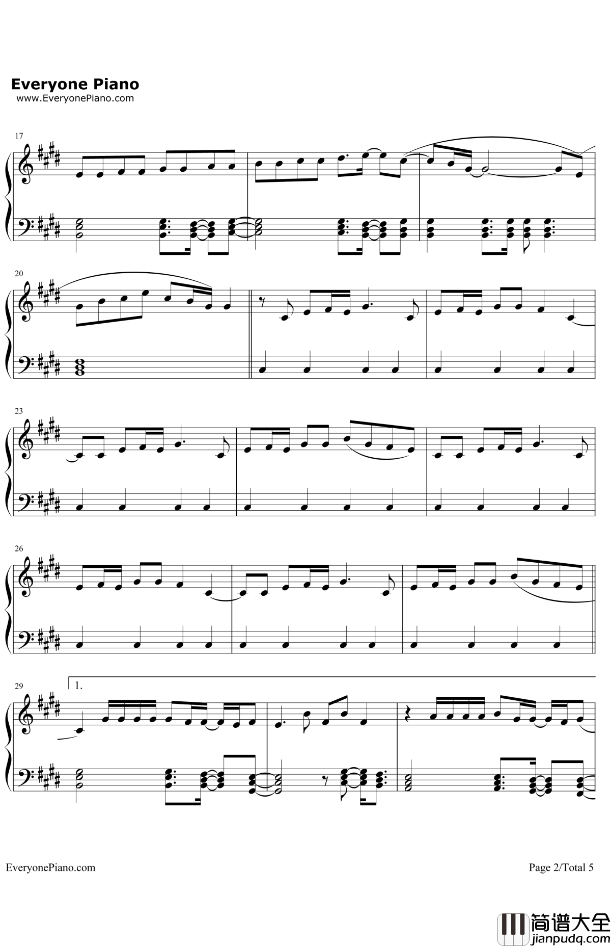 Nobody_Love钢琴谱_Tori_Kelly