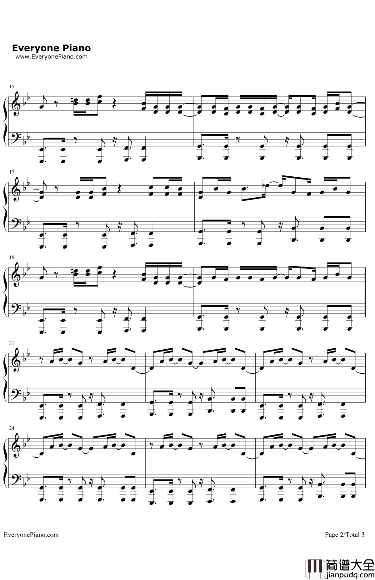 LeanOn钢琴谱_MajorLazer