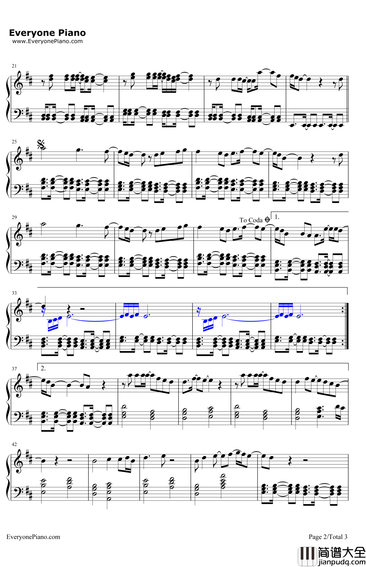 King钢琴谱_Years_&_Years