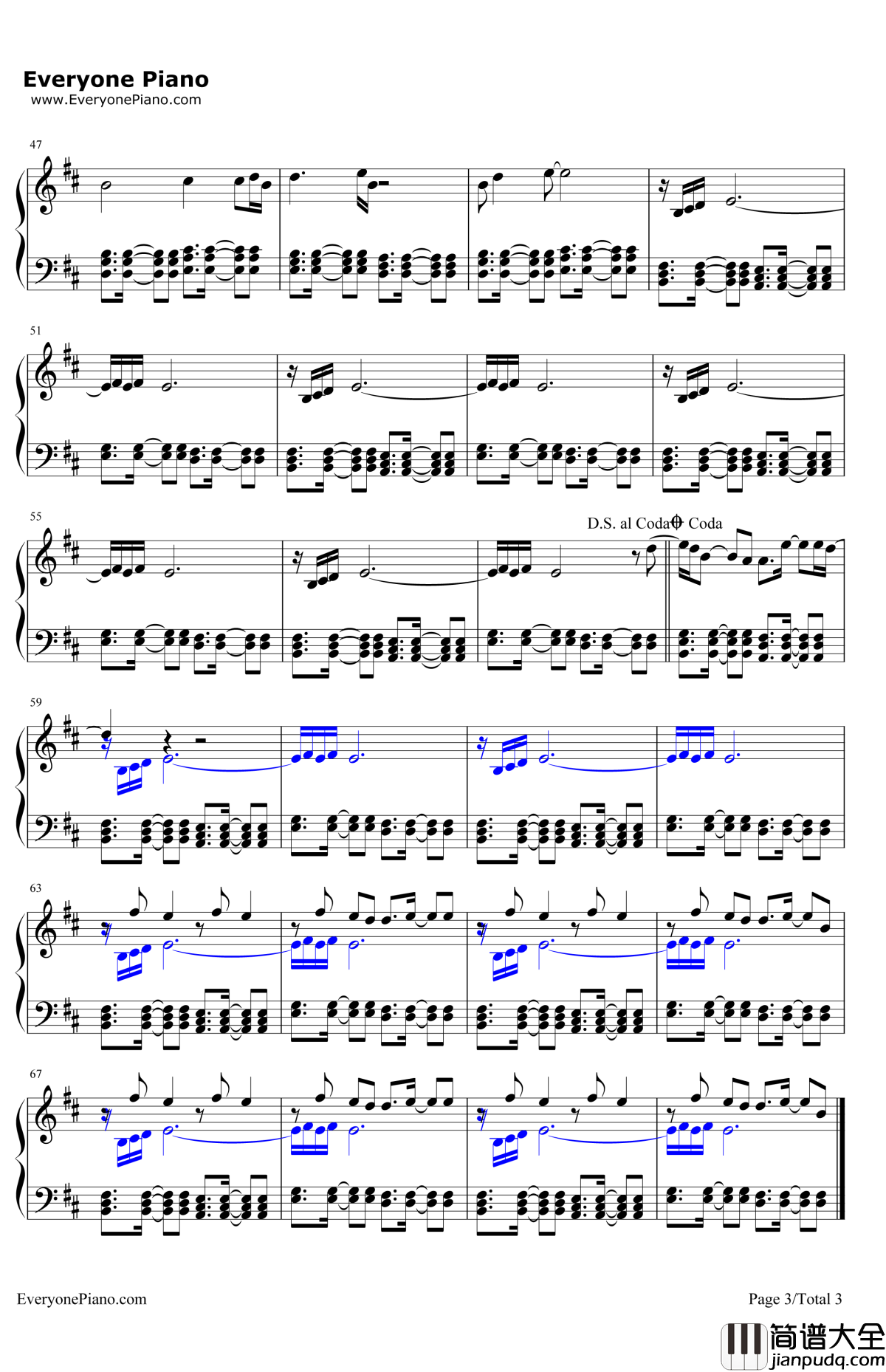 King钢琴谱_Years_&_Years