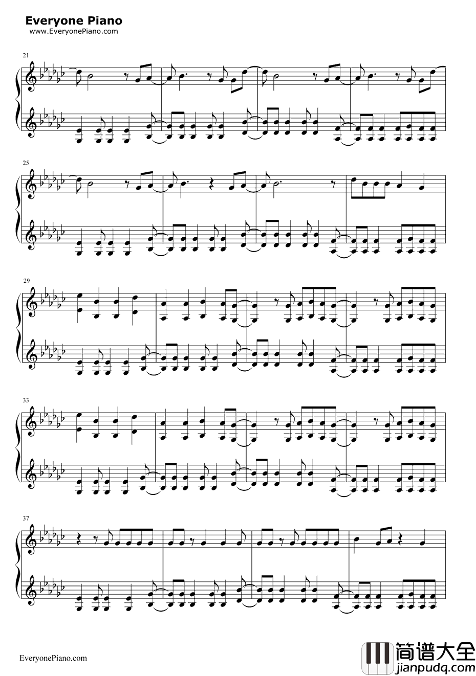 FireNGold钢琴谱_BeaMiller