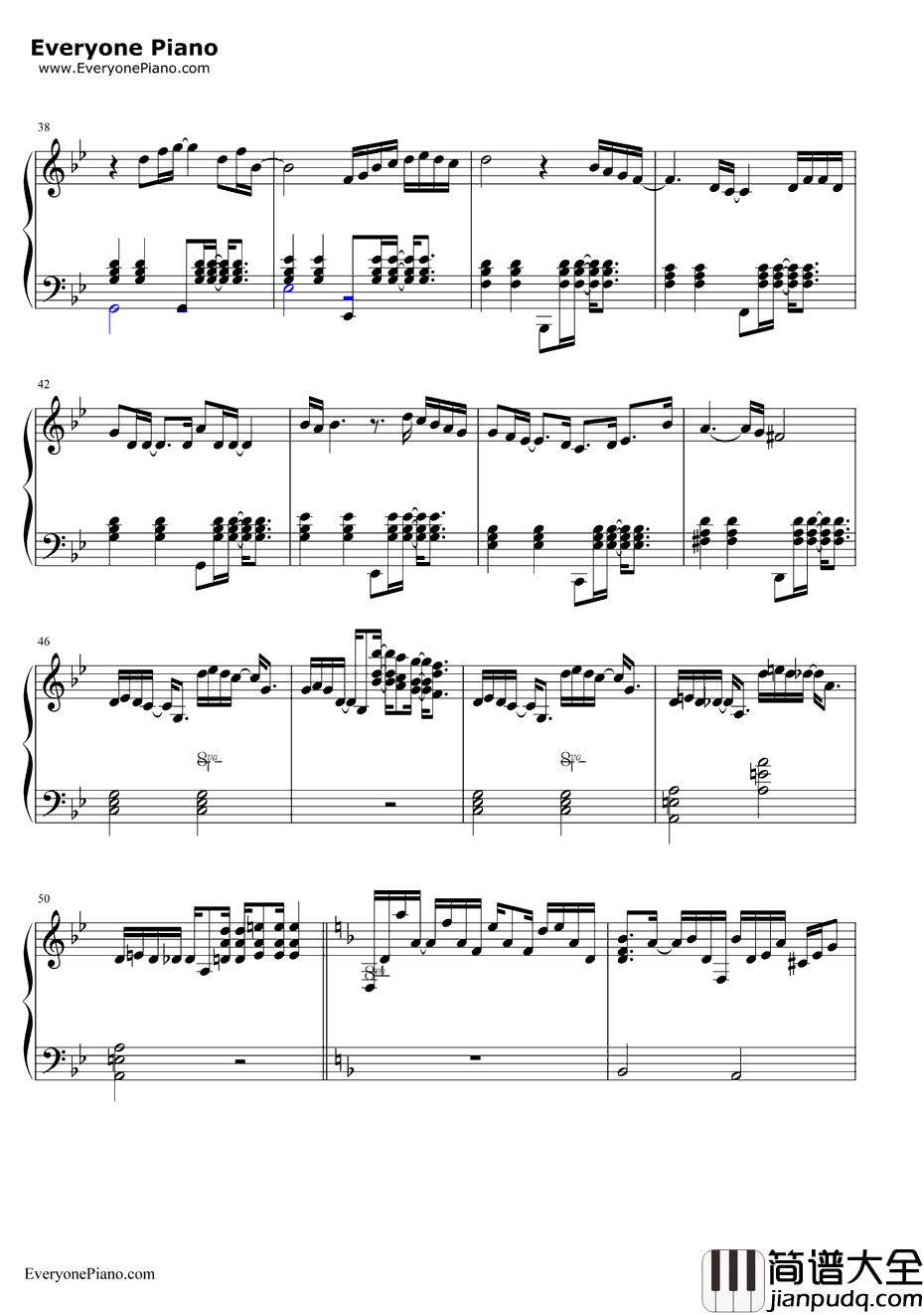 普罗旺斯钢琴谱_班得瑞