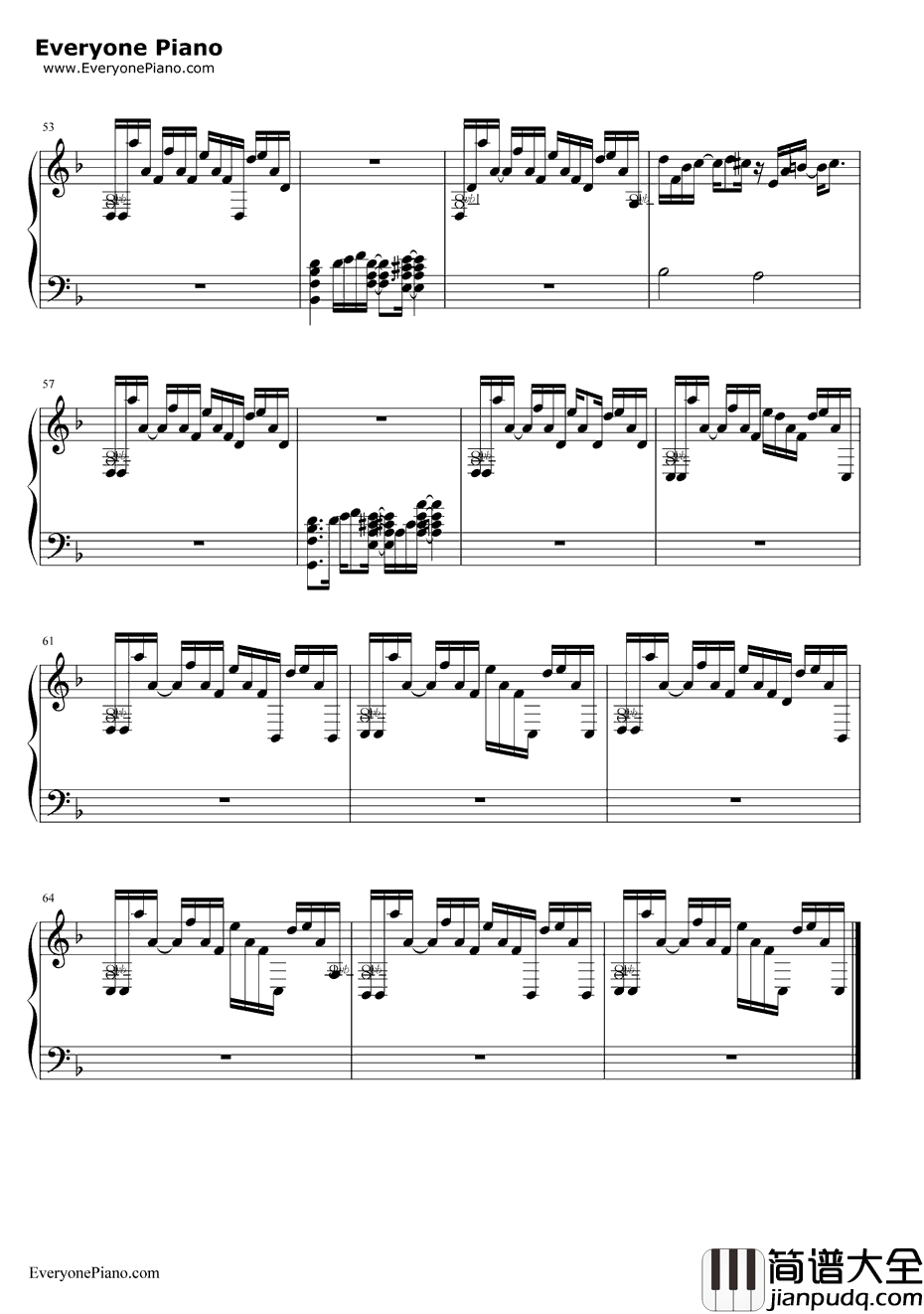 普罗旺斯钢琴谱_班得瑞