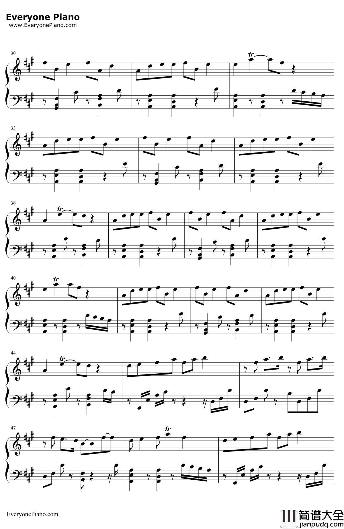 年轮钢琴谱_张碧晨_花千骨插曲