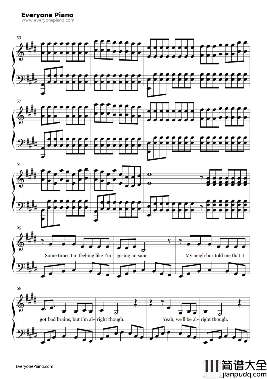 She's_Kinda_Hot钢琴谱_5SecondsofSummer