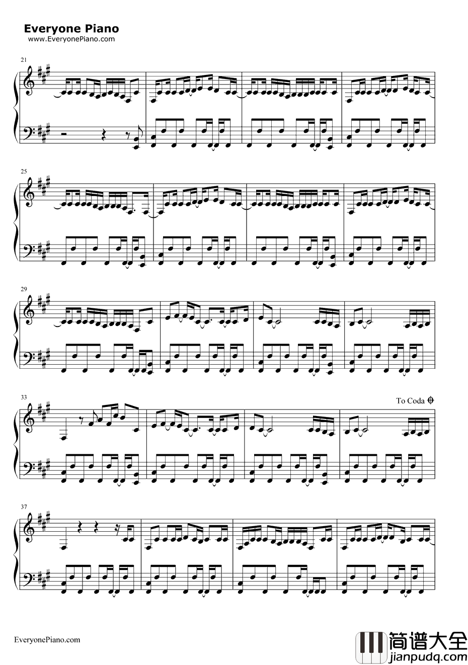 Pon_de_Replay钢琴谱_Rihanna