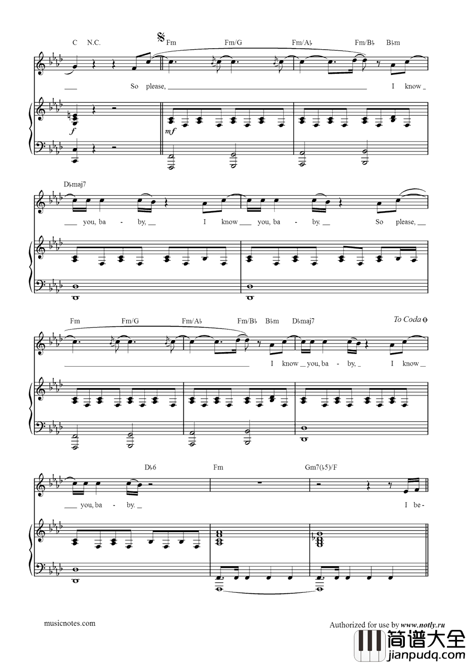 I_Know_You钢琴谱_SkylarGrey_五十度灰OST