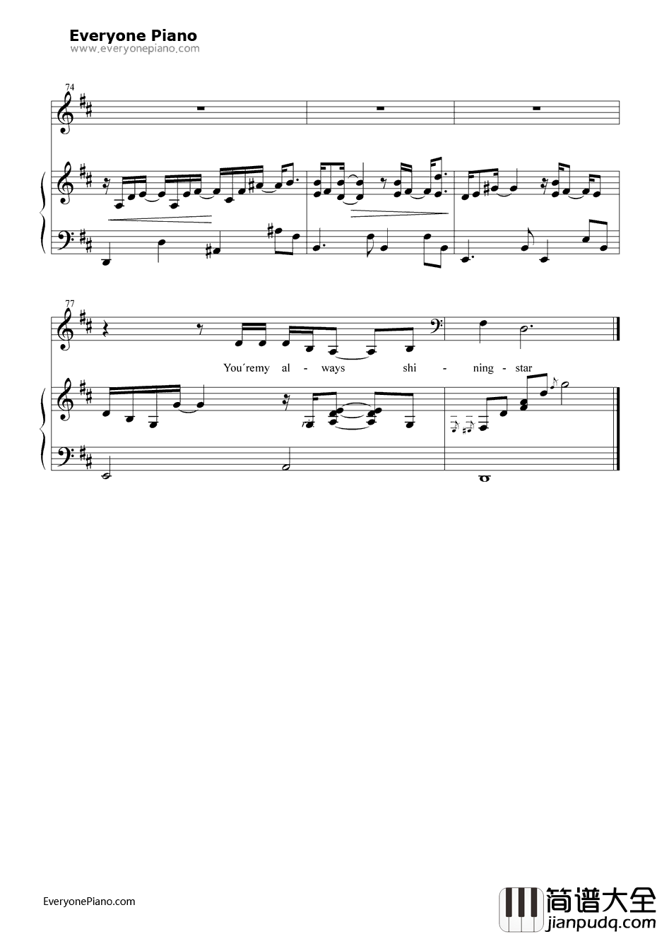 You钢琴谱_TenSharp