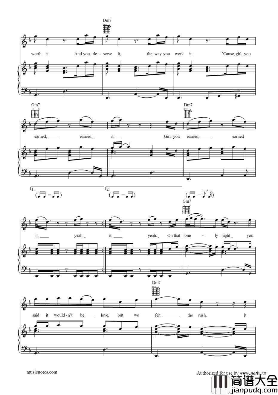 EarnedIt钢琴谱_TheWeeknd_五十度灰OST