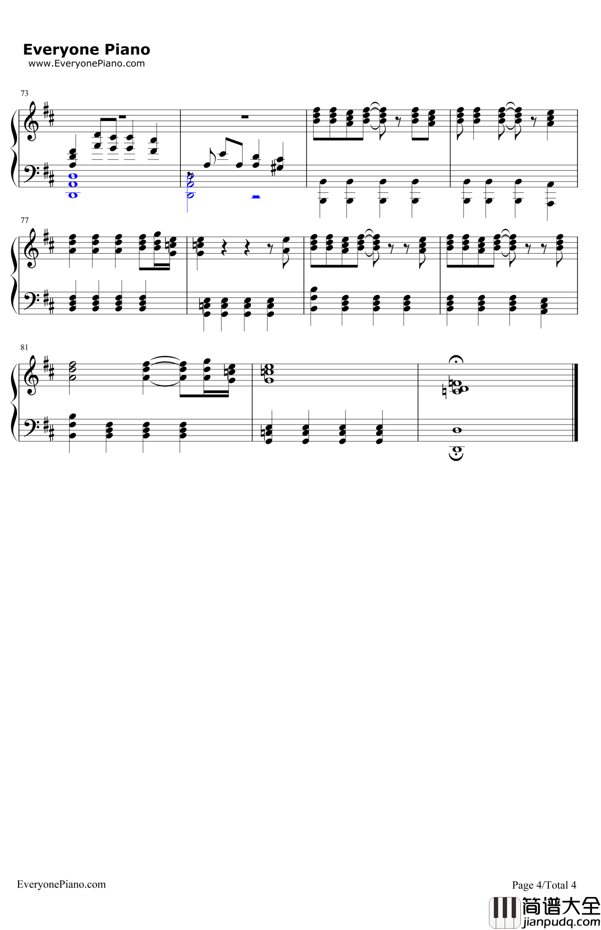 UsandThem钢琴谱_PinkFloyd