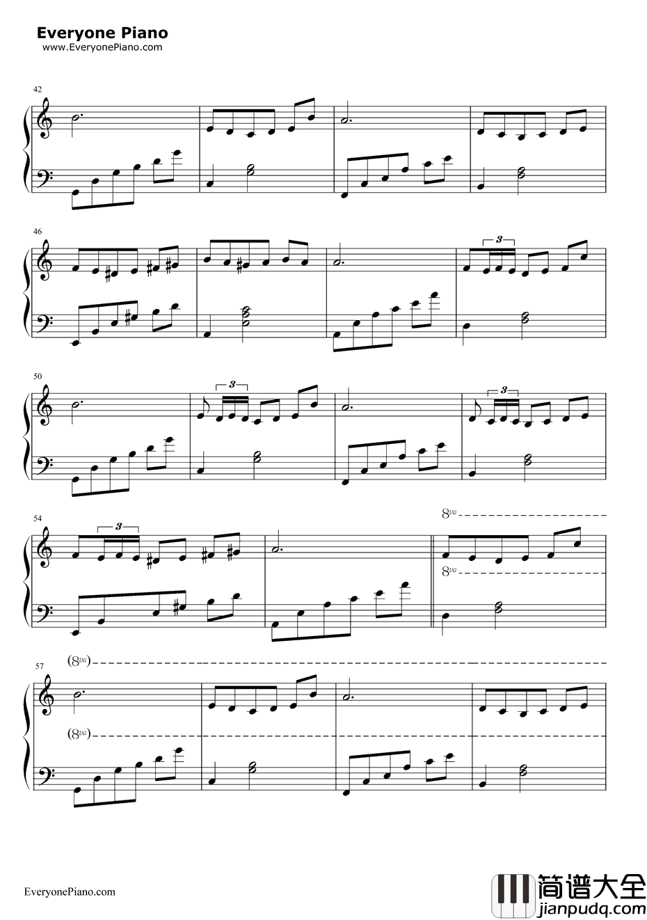 白色恋人钢琴谱_FrancisLai_蓝色生死恋2_冬季恋歌插曲