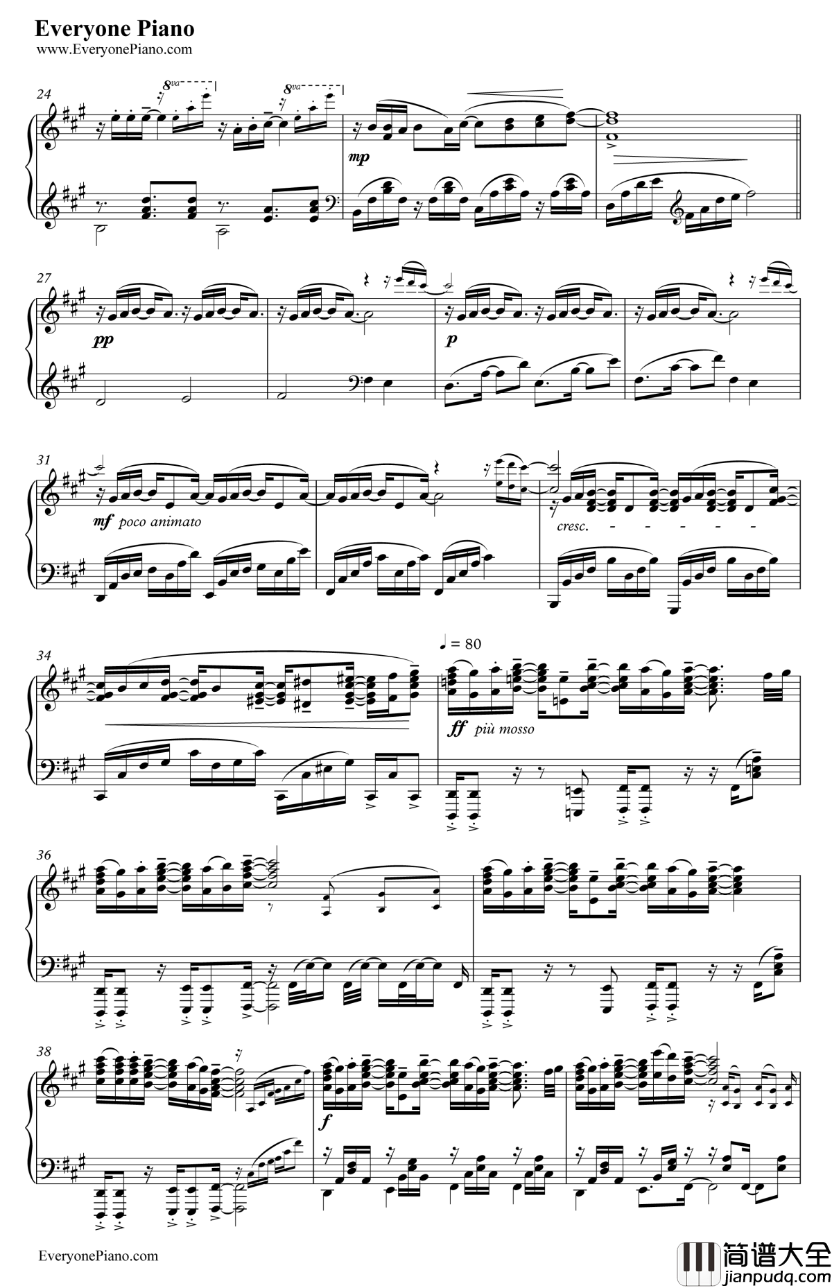 光るなら钢琴谱_Goosehouse_四月是你的谎言OP1