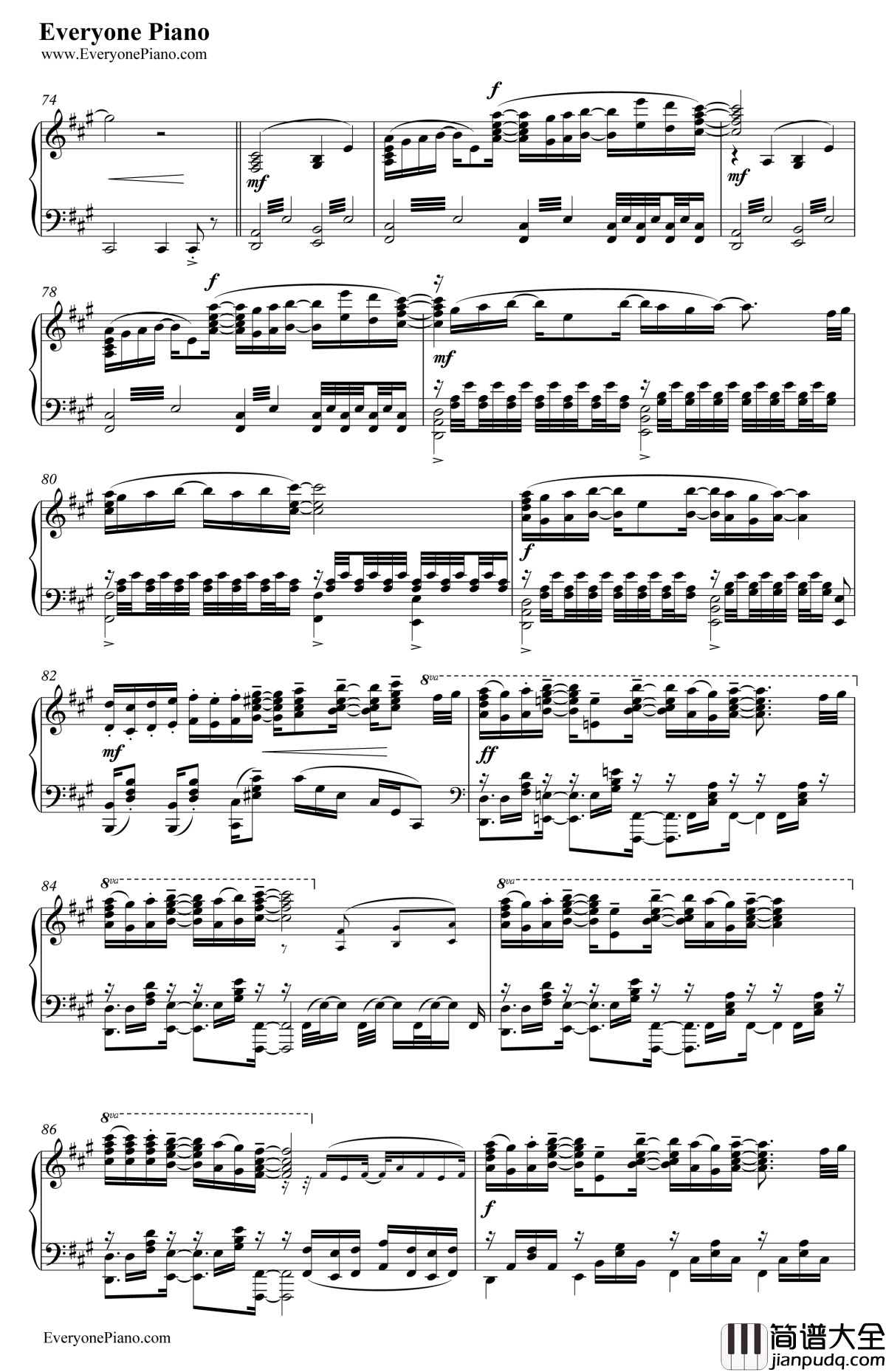 光るなら钢琴谱_Goosehouse_四月是你的谎言OP1