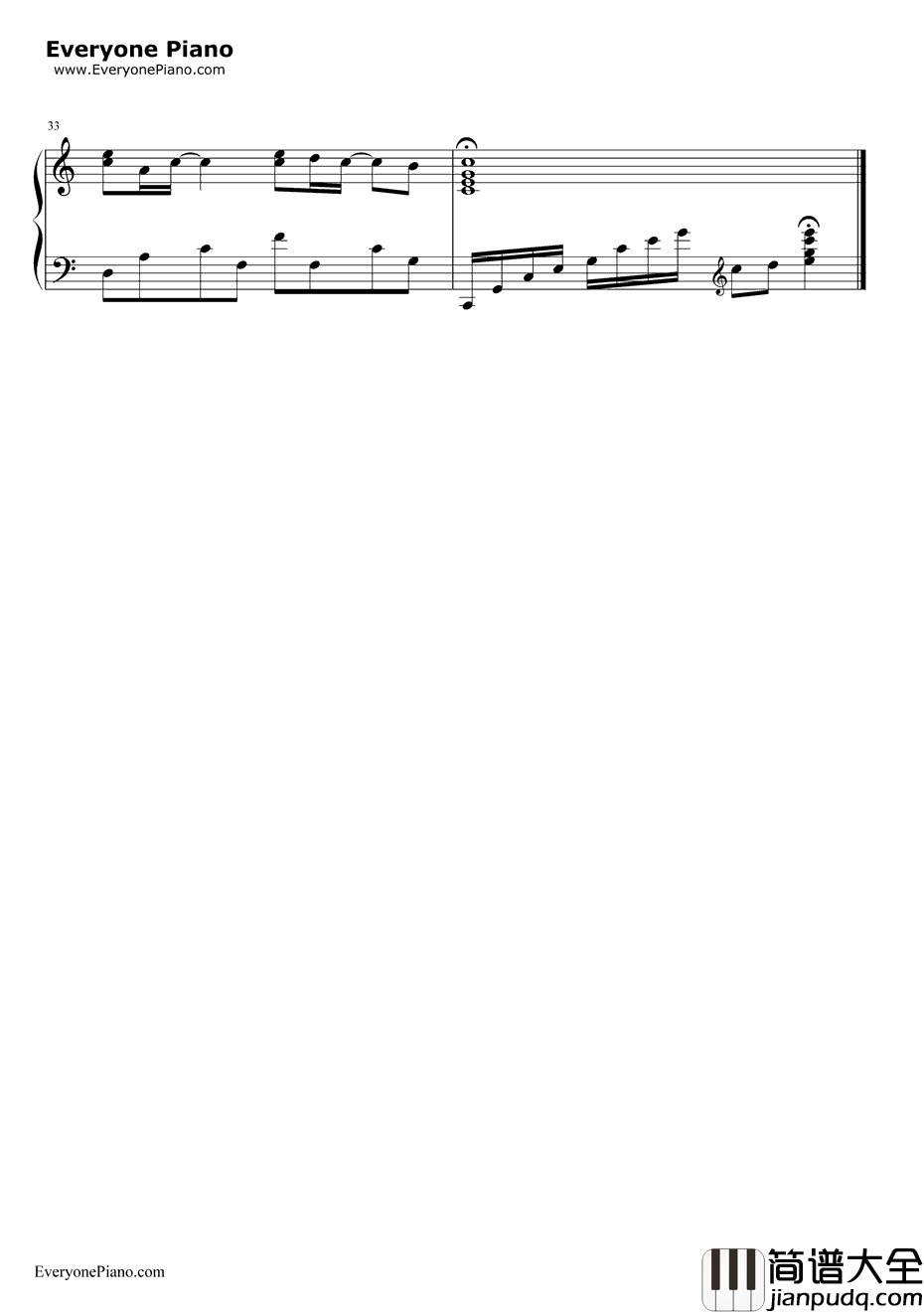 somewhere钢琴谱_桑岛法子_秀逗魔导士第三季Try片尾曲