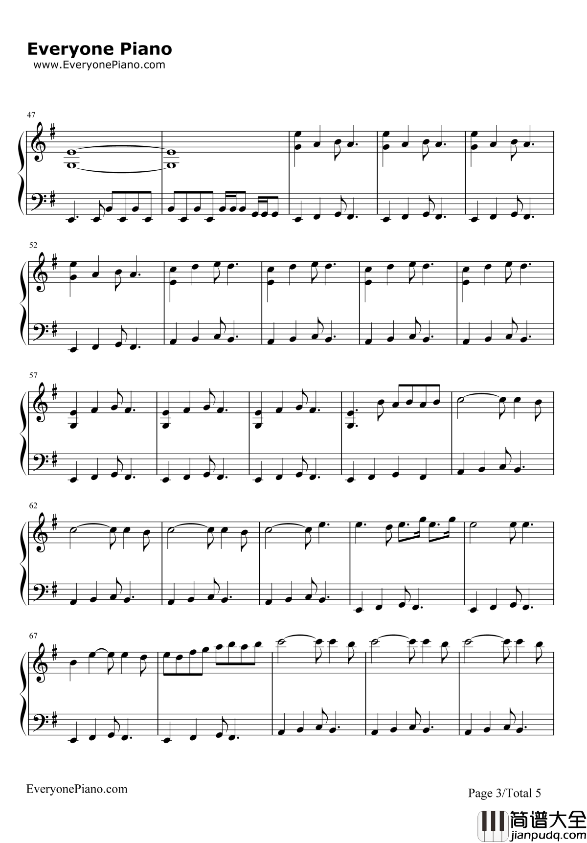 HeyYou钢琴谱_PinkFloyd