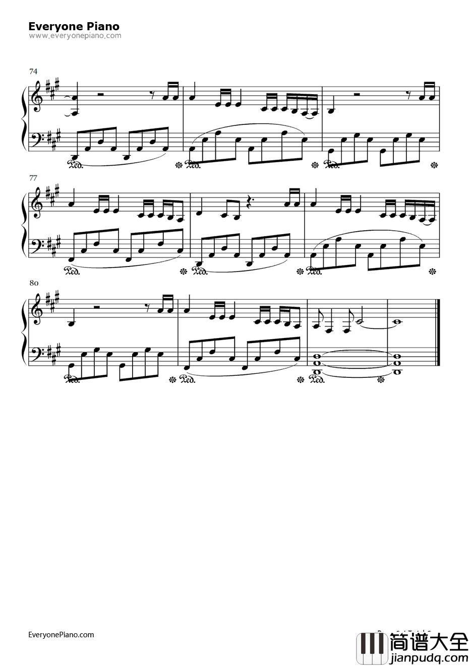 ManonaWire钢琴谱_TheScript