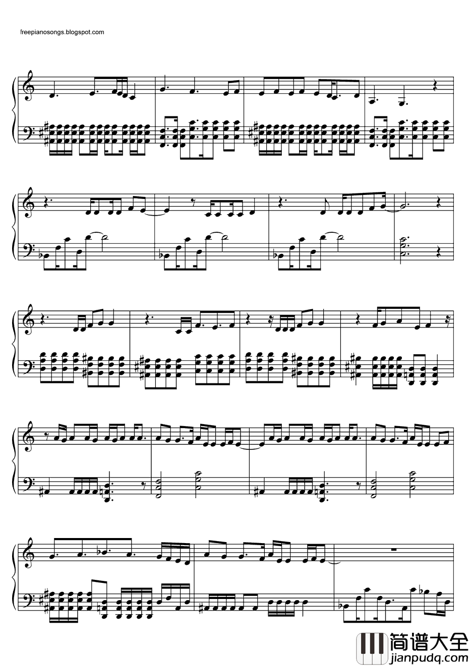 NeverTooLate钢琴谱_ThreeDaysGrace